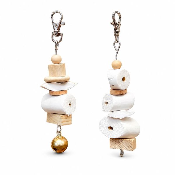 W050  天然通草芯墨魚骨鳥玩具 鸚鵡玩具, 墨魚骨串, 通草芯鳥玩具, 鸚鵡補鈣, 鸚鵡磨嘴玩具, 小太陽玩具, 玄鳳鸚鵡玩具, 情侶鳥玩具, 天然原木鳥玩具, 鳥用啃咬串, MY PET BIRD