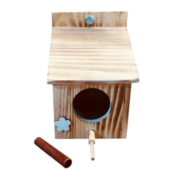 W427A  綠繡眼復古小木屋 綠繡眼 鳥窩鳥籠 鳥窩 鳥巢 寵物用品 寵物鳥鸚鵡玩具 寵物文創 鳥玩具