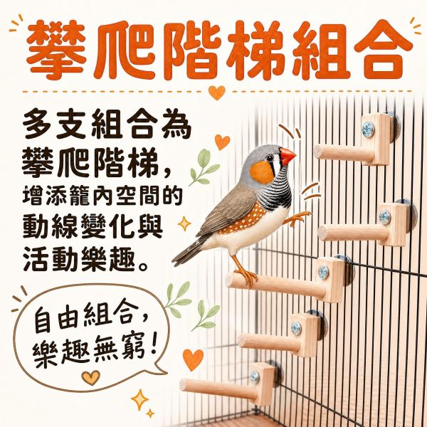 W822 迷你竹站棍 綠繡眼站棍, 鳥用竹站棍, 鳥籠階梯, 小型鳥棲木, 綠繡眼用品, 鳥籠站棒, 鸚鵡站棍, MY PET BIRD