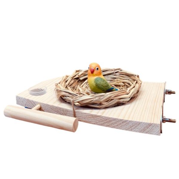 MY PET BIRD 小型鳥類使用的無棉繩平草窩+草窩架及食盒　 無棉繩草窩
不勾腳鳥窩
寵物鳥草窩
自然草梗鳥窩
鳥類安全窩巢
純天然草香窩巢
鳥類勾腳預防用品
編織草窩鳥巢
高品質寵物鳥窩
無毒草梗鳥窩