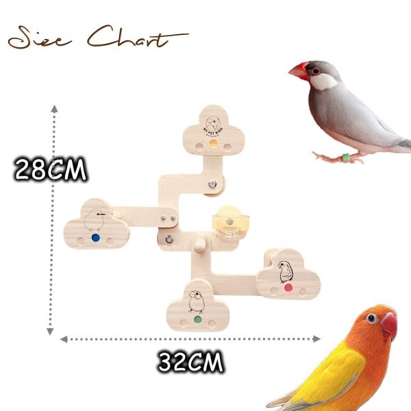 W9A1鸚鵡解悶玩具 多功能雲朵攀爬遊樂場 鸚鵡玩具、鳥玩具、小鸚鵡玩具、攀爬架、遊樂場、站台雲朵造型、實木、籠內外、多功能、玩耍、解悶