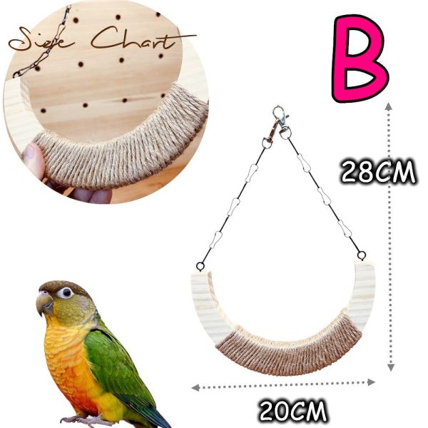 W533 月亮麻繩鞦韆 中型鸚鵡（標記適用對象）

天然麻繩（強調安全、無毒）

原木鳥玩具（強調自然系、環保）

月亮鞦韆（產品獨特形狀）

鸚鵡吊床（功能性描述）