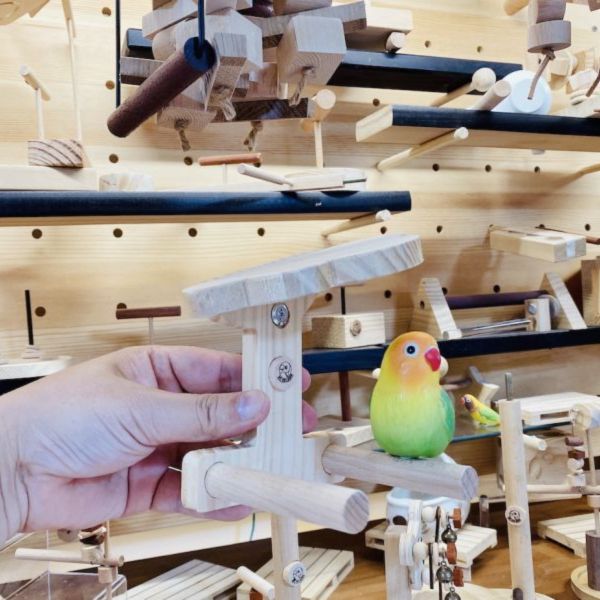 MY PET BIRD 造型斜頂木屋 寵物文創,鳥玩具,鸚鵡玩具,文鳥,玄鳳,和尚,虎皮,綠繡眼,凱克,寵物用品,寵物玩具,咬物