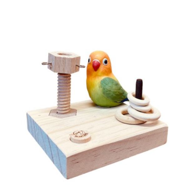 MY PET BIRD 挑戰智力的轉轉螺絲鸚鵡玩具兼具套圈圈功能 螺絲鸚鵡玩具
智力挑戰鳥玩具
轉動遊戲鳥玩具
套圈圈功能鳥玩具
小鸚鵡智力培養
鳥類智力訓練玩具
互動性鳥玩具
增強協調能力的鳥玩具
鳥類智力發展
嬉戲娛樂的鳥玩具