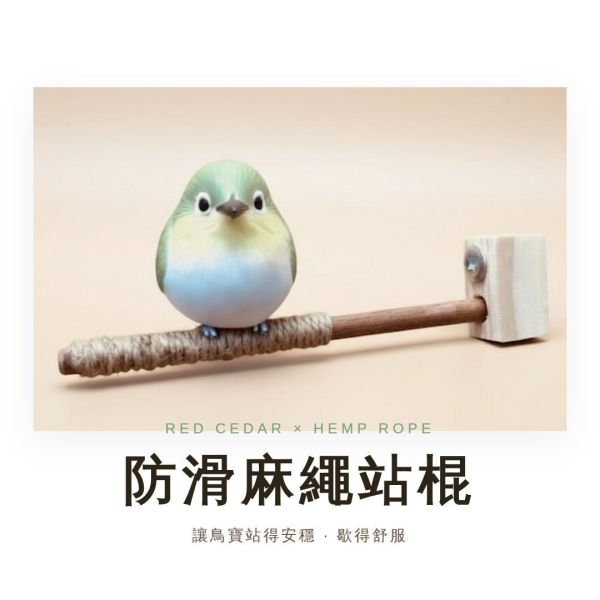 W816E  綠繡眼站棍/麻繩包覆 防滑 好抓握 適合抓握力不足 麻繩站棍

鳥站棍
鸚鵡站棍
磨爪站棍
鳥棲木站不穩

鳥抓握力不足

鸚鵡腳滑

玄鳳站棍 (針對特定鳥種)

文鳥站棍 (針對特定鳥種)

防滑站棍

適合老鳥的站棍

鳥站棍推薦

鳥抓不住站棍