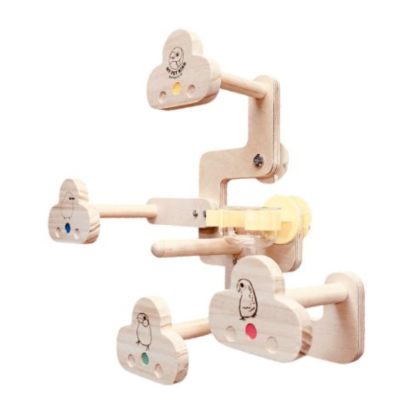 W9A1鸚鵡解悶玩具 多功能雲朵攀爬遊樂場 鸚鵡玩具、鳥玩具、小鸚鵡玩具、攀爬架、遊樂場、站台雲朵造型、實木、籠內外、多功能、玩耍、解悶