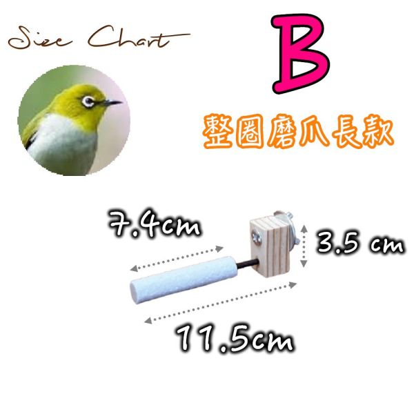 MY PET BIRD 半面/整圈磨爪綠繡眼專用 鳥用磨爪站棍
鳥類爪磨石
鳥類磨爪玩具
鳥用爪磨設備
鳥類爪磨訓練工具
鳥類磨爪棒
鳥類爪磨架
鳥爪保健產品
鳥類磨爪支架
鳥類爪磨棒