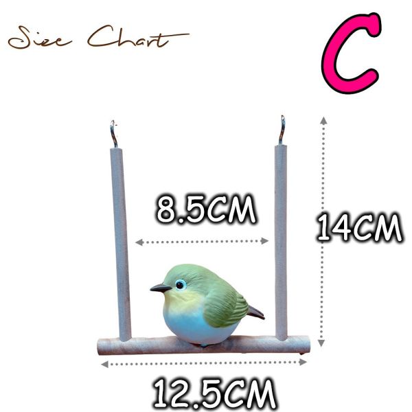 MY PET BIRD 綠繡眼經典款鞦韆 綠繡眼、小圓環、鞦韆、實用設計、舒適娛樂