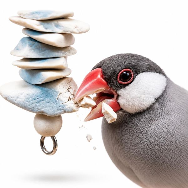 A063  墨魚骨迷你串 文鳥墨魚骨, 鸚鵡補鈣玩具, 迷你墨魚骨, 綠繡眼咬串, 鳥用墨魚骨, 鸚鵡磨喙玩具, 小型鳥補鈣, MY PET BIRD