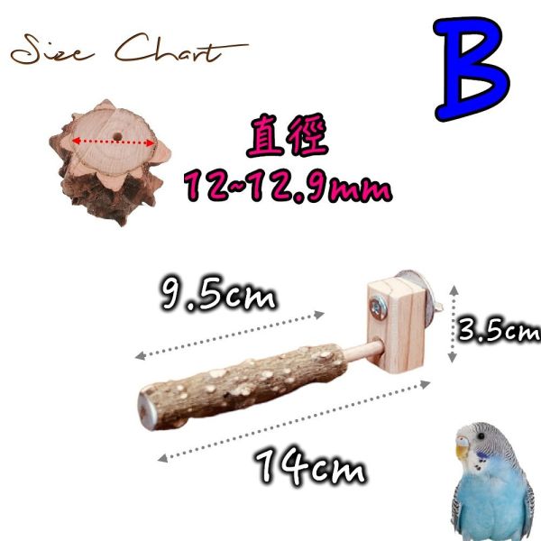 MY PET BIRD 小鸚鵡花椒木站棍 棲木 站棍、站架、棲木、磨爪 、木棍、木棒