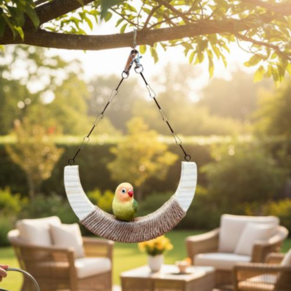 W533 月亮麻繩鞦韆 中型鸚鵡（標記適用對象）

天然麻繩（強調安全、無毒）

原木鳥玩具（強調自然系、環保）

月亮鞦韆（產品獨特形狀）

鸚鵡吊床（功能性描述）