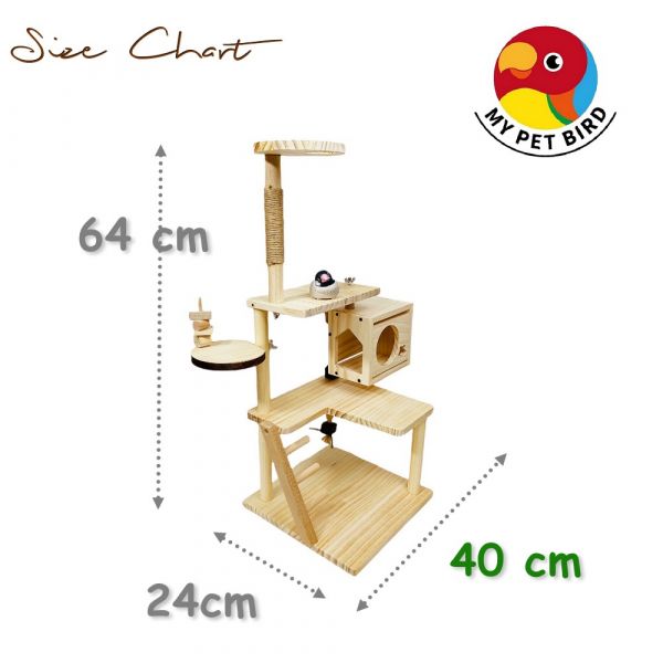 MY PET BIRD 貓跳台鸚鵡版 貓跳台、鸚鵡、遊樂場、舒適、空間利用、改良、縮小、組合式架構、習性、尺寸、個人喜好、安全、遊玩樂趣。