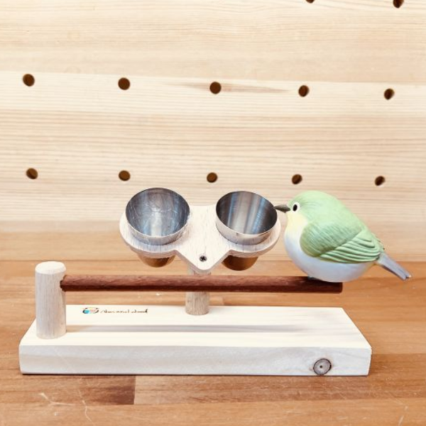 MY PET BIRD綠繡眼：輕巧食物站架的最佳選擇 輕巧食物站架
綠繡眼食物架