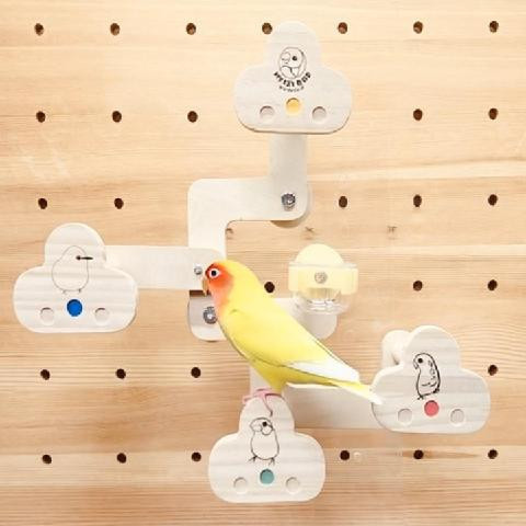 W9A1鸚鵡解悶玩具 多功能雲朵攀爬遊樂場 鸚鵡玩具、鳥玩具、小鸚鵡玩具、攀爬架、遊樂場、站台雲朵造型、實木、籠內外、多功能、玩耍、解悶