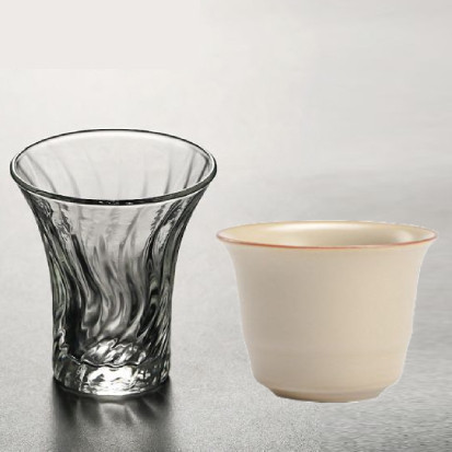 兩款品茗杯組（玻璃13個＋陶杯12個） 手工吹製品茗杯,無鉛耐熱茶杯,高硼硅玻璃茶杯,品茗聞香杯,耐熱玻璃茶具,健康無鉛茶杯,手感佳茶杯,透明玻璃品茗杯