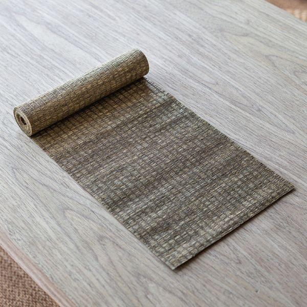 紙編工藝防水茶席方素方茶簾｜胭脂紅 紙編工藝防水茶席方素方茶簾 乾泡席功夫茶道具配件