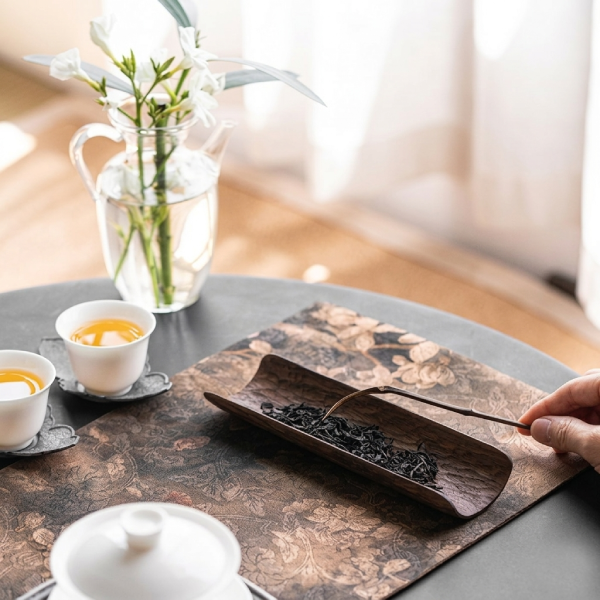 純手工北美胡桃木茶則茶針兩件套 纯手工北美黑胡桃木茶则茶荷茶铲茶道六君子复古茶勺实木茶具配件