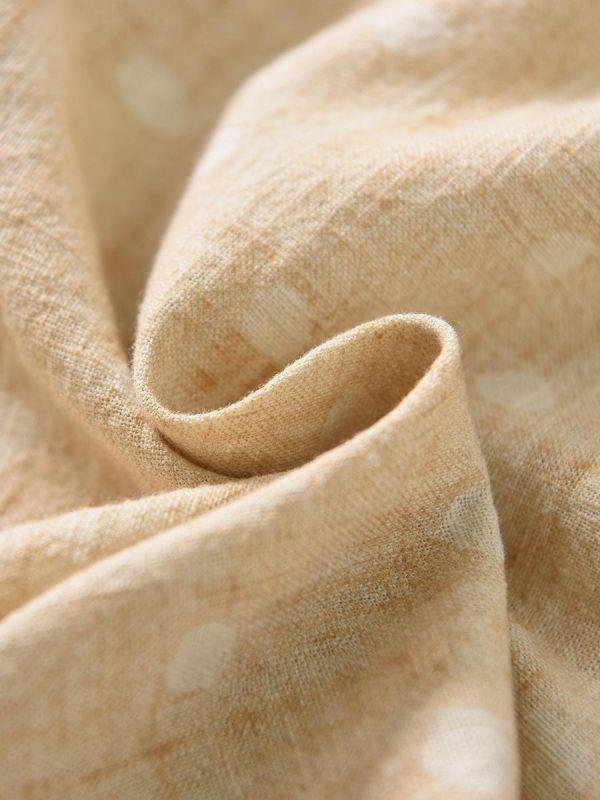 春季棉麻印花七分袖新中式襯衫｜兩色 春季新款棉麻女装衬衫苎麻印花七分袖高级感新中式衬衣女