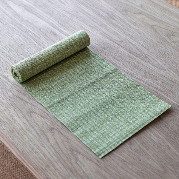 紙編工藝防水茶席方素方茶簾｜黑 紙編工藝防水茶席方素方茶簾 乾泡席功夫茶道具配件