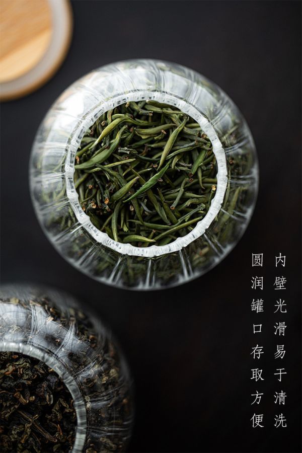 豎紋玻璃密封竹蓋玻璃罐茶倉｜三款可選 竖纹玻璃,茶叶罐,竹盖密封玻璃罐,茶罐,茶倉