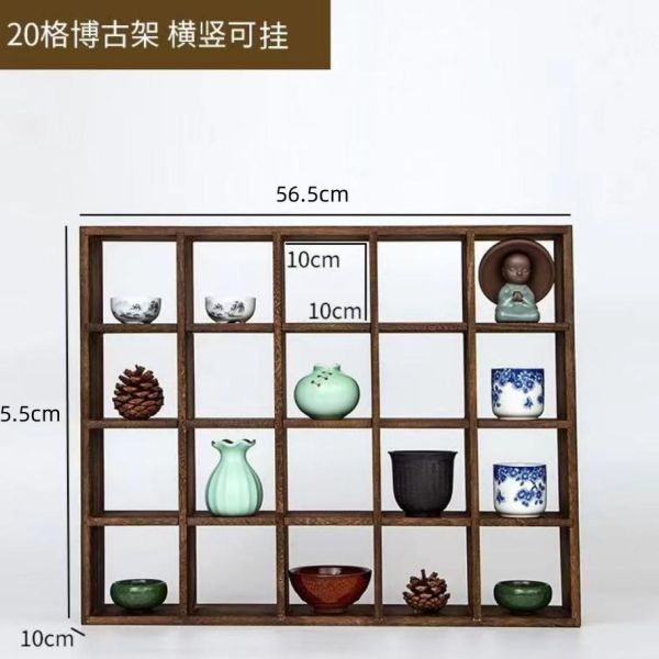 茶葉收納實木壁掛兩用架(含茶罐、貼標、記號筆) 收納狂日常,茶葉收納,茶葉罐,咖啡罐,香料罐