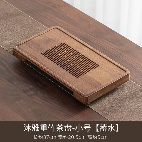 日式竹製抽屜儲水排水雙用乾泡台茶盤｜三款可選 日式竹製抽屜儲水排水雙用乾泡台茶盤