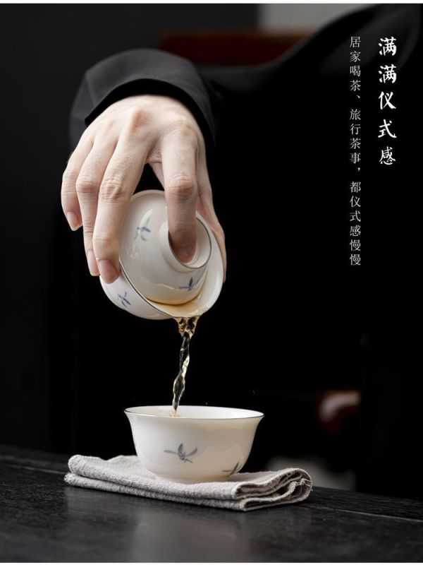 一人飲便攜茶具蓋碗快客旅行組｜共兩款 一人饮便携茶具一杯快客旅行壶套装如盖碗单人户外便携式泡茶快客