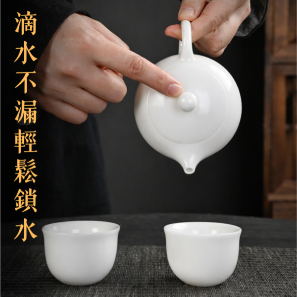 素燒冰種玉瓷純手工壺｜共兩款 龍蛋壺,冰種玉瓷,薄胎茶具蓋碗,高品質茶具,瓷質細膩,光照透亮,溫潤如玉,茶具清潔