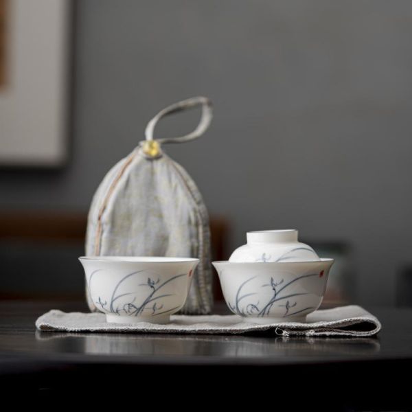 一人飲便攜茶具蓋碗快客旅行組｜共兩款 一人饮便携茶具一杯快客旅行壶套装如盖碗单人户外便携式泡茶快客