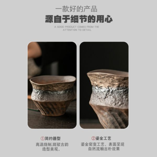 手捏老岩泥禪意復古燒筆洗水盂 复古个性禅意茶洗老岩泥复古烧茶渣缸陶瓷家用杯洗笔洗废水盂中式