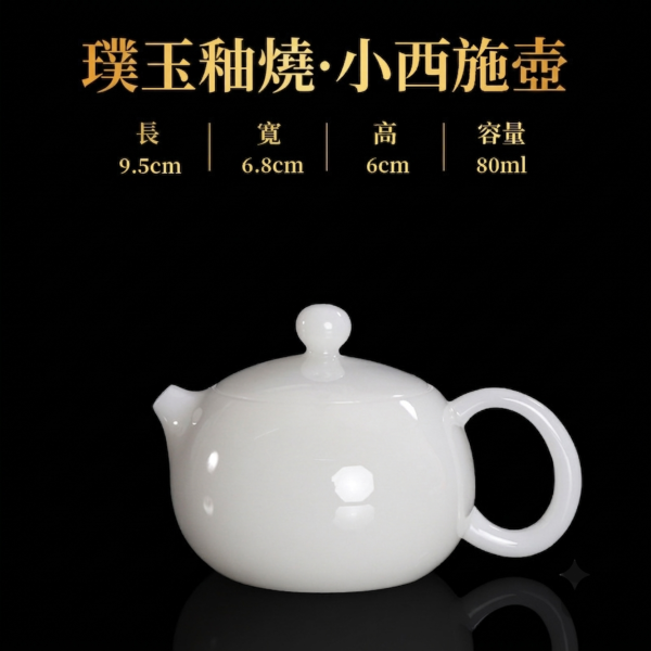 釉燒冰種璞玉瓷純手工西施壺 龍蛋壺,冰種玉瓷,薄胎茶具蓋碗,高品質茶具,瓷質細膩,光照透亮,溫潤如玉,茶具清潔