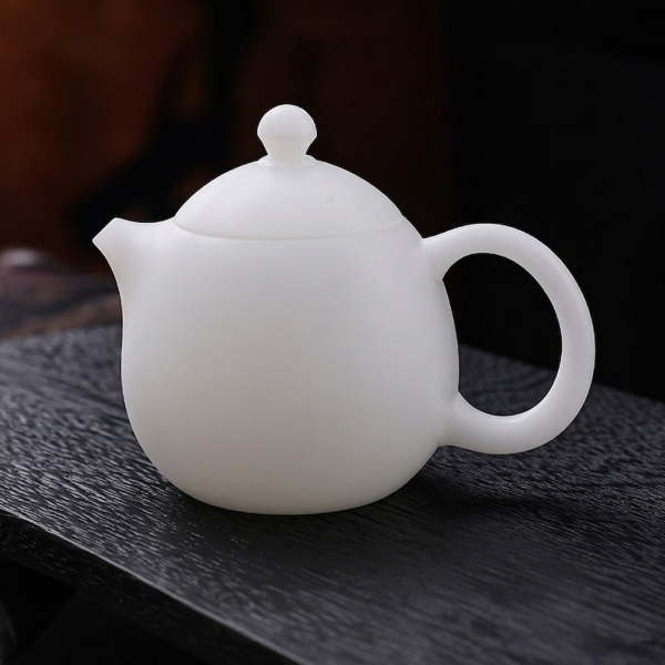 德化璞玉素燒冰種玉瓷｜龍蛋壺 龍蛋壺,冰種玉瓷,薄胎茶具蓋碗,高品質茶具,瓷質細膩,光照透亮,溫潤如玉,茶具清潔