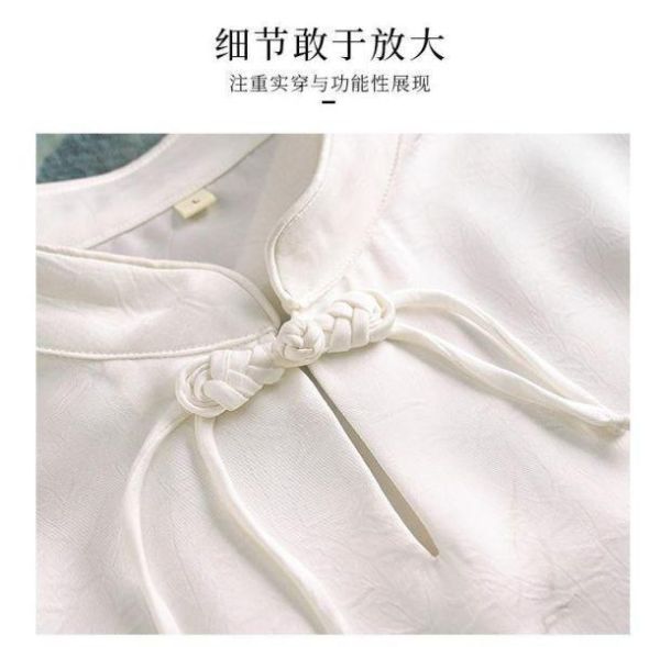 春夏新中式上盤釦垂感茶禪衣｜兩色 复古女装2025春季新款新中式上衣女中国风盘扣茶服垂感气质T恤