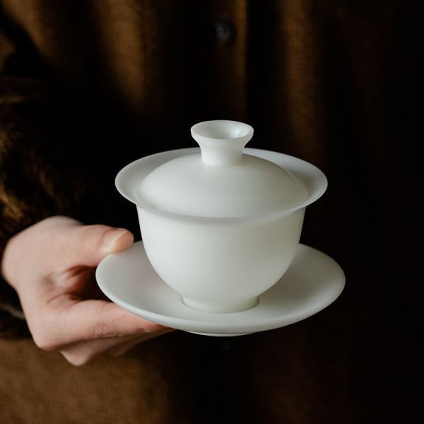 德化冰種玉白瓷素燒薄胎蓋碗｜四款 冰種玉瓷,薄胎茶具蓋碗,高品質茶具,瓷質細膩,光照透亮,溫潤如玉
茶具清潔
