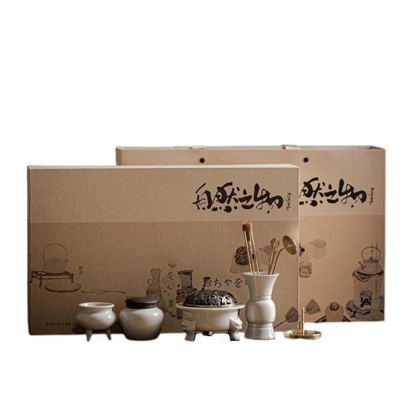 宋代香事香篆香爐線香禮盒（11件套組） 墨己 宋代香事套组 陶瓷仿古整套打香篆香炉套装 礼盒装熏香线香