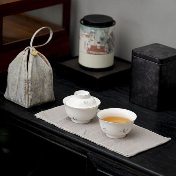 一人飲便攜茶具蓋碗快客旅行組｜共兩款 一人饮便携茶具一杯快客旅行壶套装如盖碗单人户外便携式泡茶快客