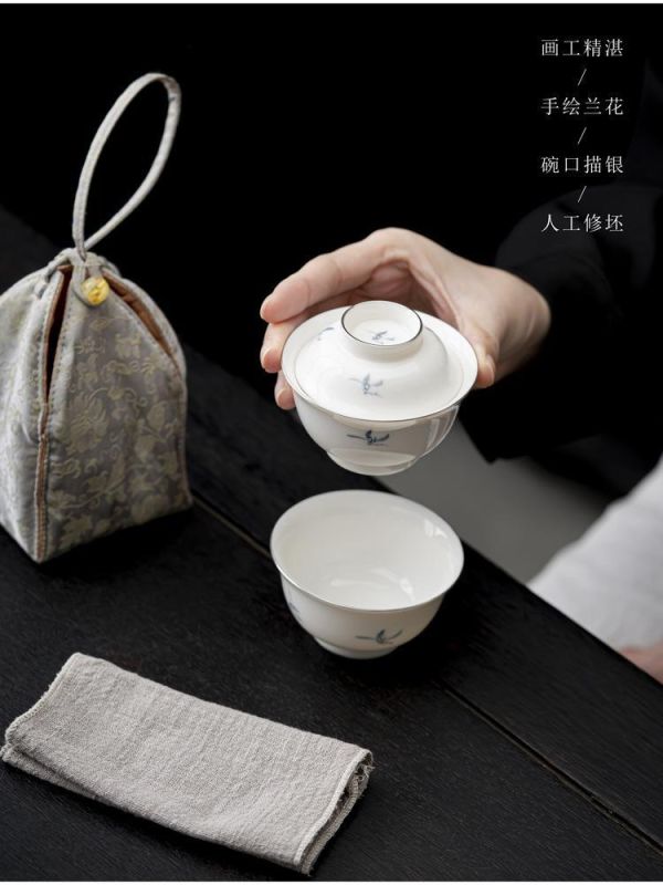 一人飲便攜茶具蓋碗快客旅行組｜共兩款 一人饮便携茶具一杯快客旅行壶套装如盖碗单人户外便携式泡茶快客