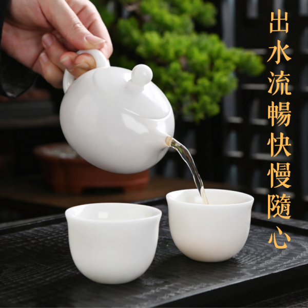 素燒冰種玉瓷純手工壺｜共兩款 龍蛋壺,冰種玉瓷,薄胎茶具蓋碗,高品質茶具,瓷質細膩,光照透亮,溫潤如玉,茶具清潔