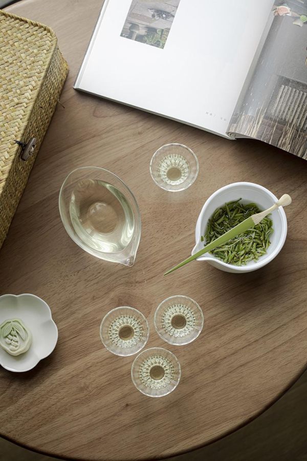 一壺四杯綠茶踏青旅行組 墨己 一抹春绿茶泡碗套组春茶泡茶功夫茶具一壶四杯踏青旅行茶具