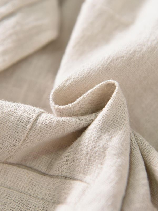 春夏秋棉麻新中式西装外套 鹿与安笛棉麻女装2026春季新款苎麻外套女新中式高级感西装上衣