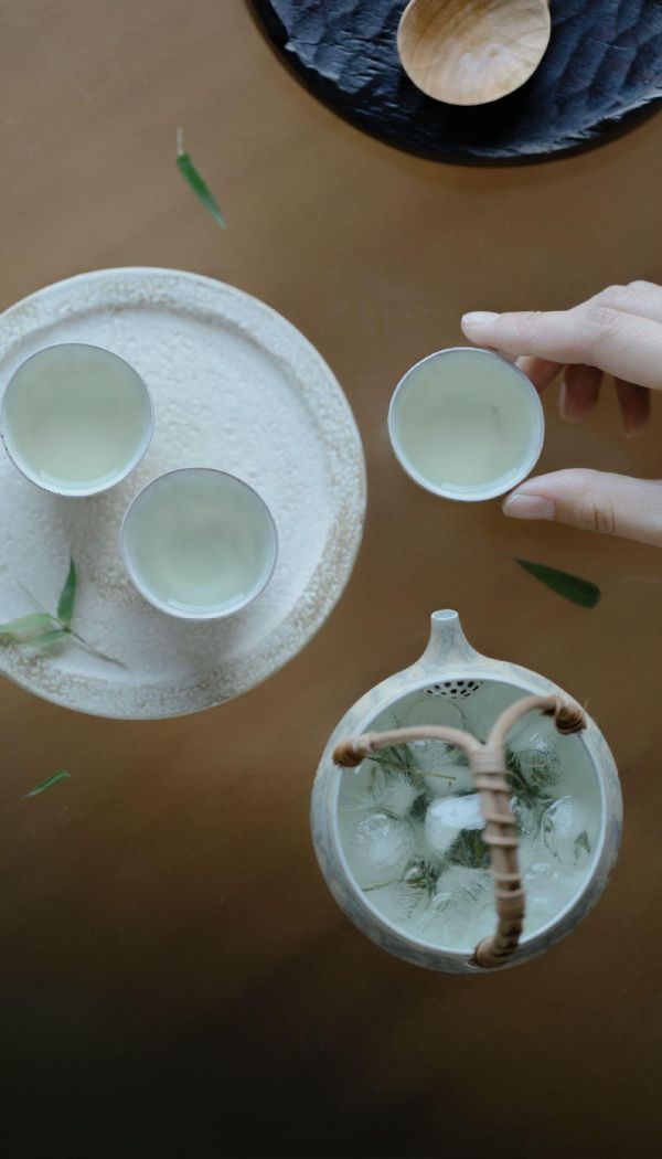 梵汝纯手工粉引日式提梁壶一壶三杯茶具套組 梵汝 一捧春纯手工粉引功夫茶具套组日式提梁壶一壶三杯伴手礼