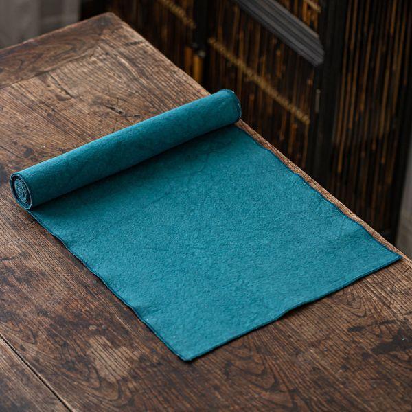 草木扎染茶道桌旗席方｜品紅 草木紮染桌旗 純棉茶席布藝茶墊茶布 乾泡席功夫茶道具配件