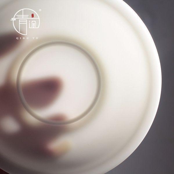 德化冰種玉白瓷素燒薄胎蓋碗｜180mL 冰種玉瓷,薄胎茶具蓋碗,高品質茶具,瓷質細膩,光照透亮,溫潤如玉
茶具清潔