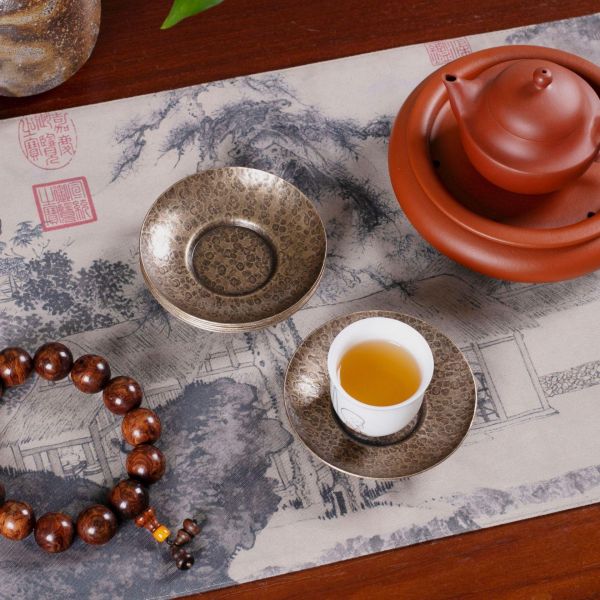 仿古手工銅茶道杯托｜多規格 純銅茶道杯墊,手工捶紋茶托,高品質茶具,茶道配件,傳統工藝茶具,純銅手工茶具,精緻茶道杯墊,錘紋設計茶托,茶道藝術,高檔茶具