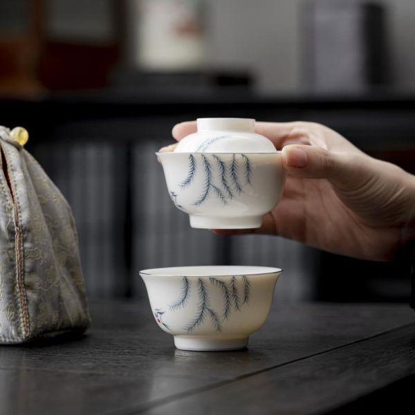 一人飲便攜茶具蓋碗快客旅行組｜共兩款 一人饮便携茶具一杯快客旅行壶套装如盖碗单人户外便携式泡茶快客