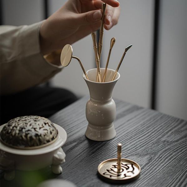 宋代香事香篆香爐線香禮盒（11件套組） 墨己 宋代香事套组 陶瓷仿古整套打香篆香炉套装 礼盒装熏香线香