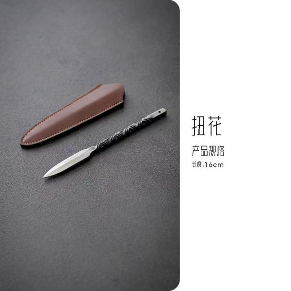 中式复古304不鏽鋼普洱茶刀茶錐｜三款 宜室茶话中式普洱茶刀复古金刚茶针拆分茶砖茶撬茶锥工具茶道配件