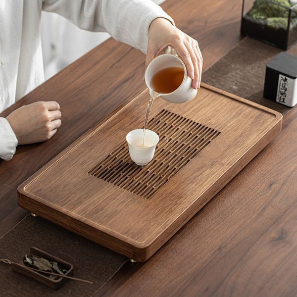 日式竹製抽屜儲水排水雙用乾泡台茶盤｜三款可選 日式竹製抽屜儲水排水雙用乾泡台茶盤