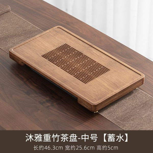 日式竹製抽屜儲水排水雙用乾泡台茶盤｜三款可選 日式竹製抽屜儲水排水雙用乾泡台茶盤
