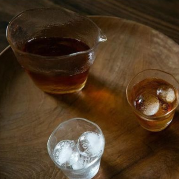 透明玻璃公道杯茶海茶盅分茶器｜扁口垂紋 透明玻璃公道杯茶海茶盅分茶器扁口垂紋